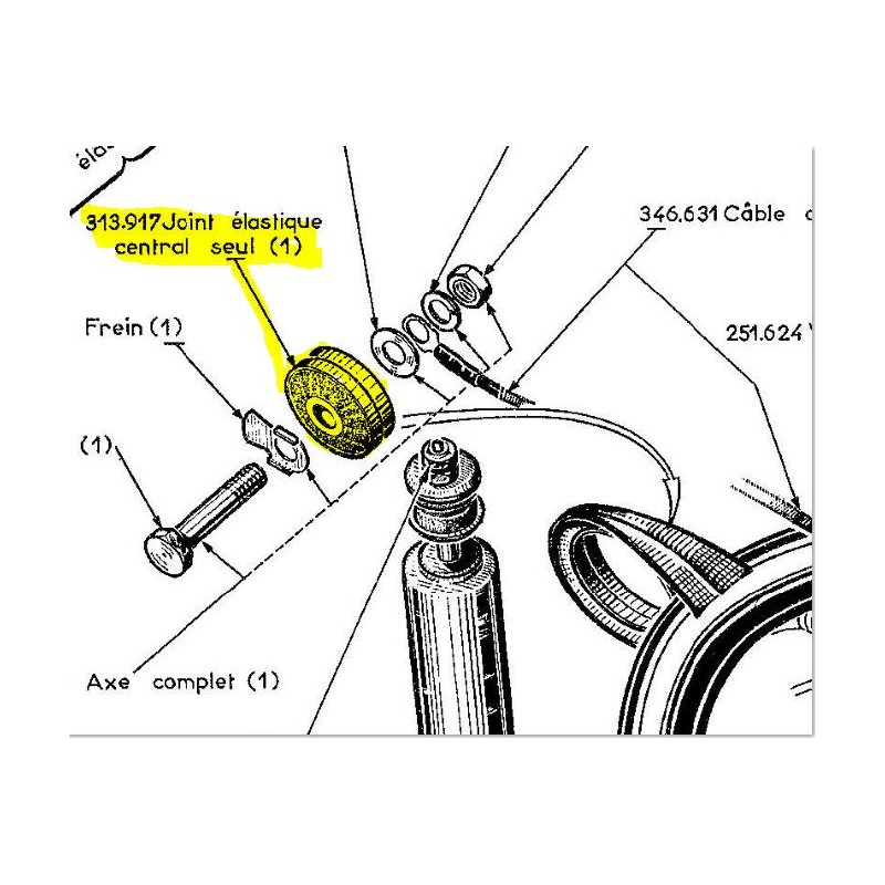 Joint élastique central (Echange standard)