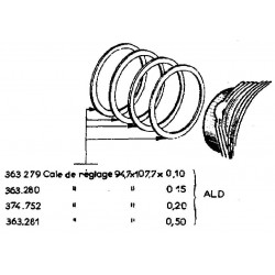 Cale pour cylindre 93x107,7 ép. 0,1