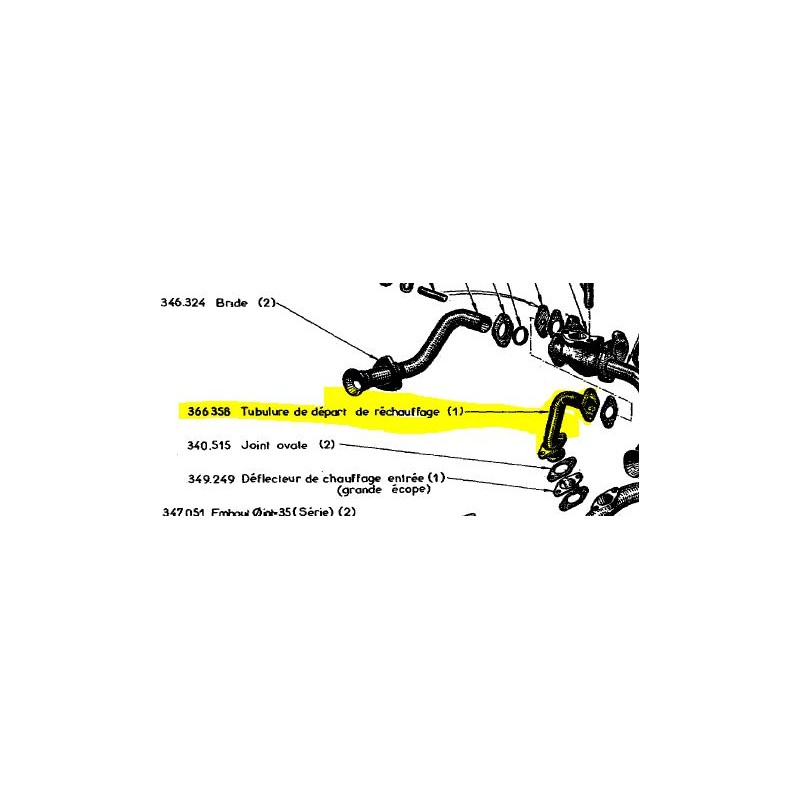 Tube réchauffage PL L4/L6 droit