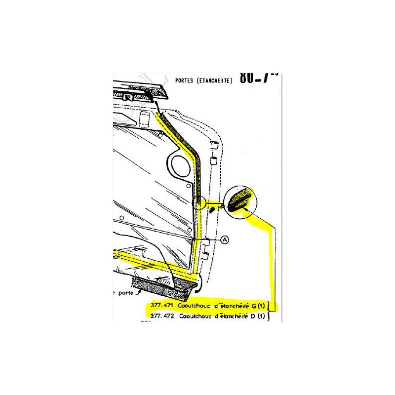 Joints d'étanchéité de porte 24 (pour une porte)