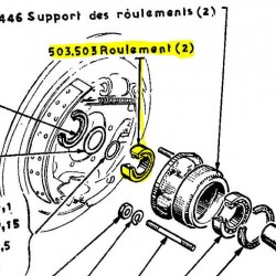 Roulement avant intérieur 6207