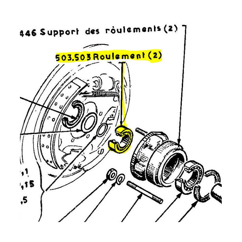 Roulement avant intérieur 6207