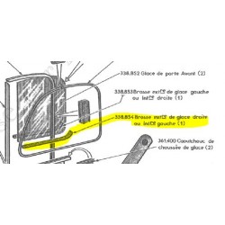 Lèche-vitre de porte AV avec déflecteur de Dyna Z et PL17