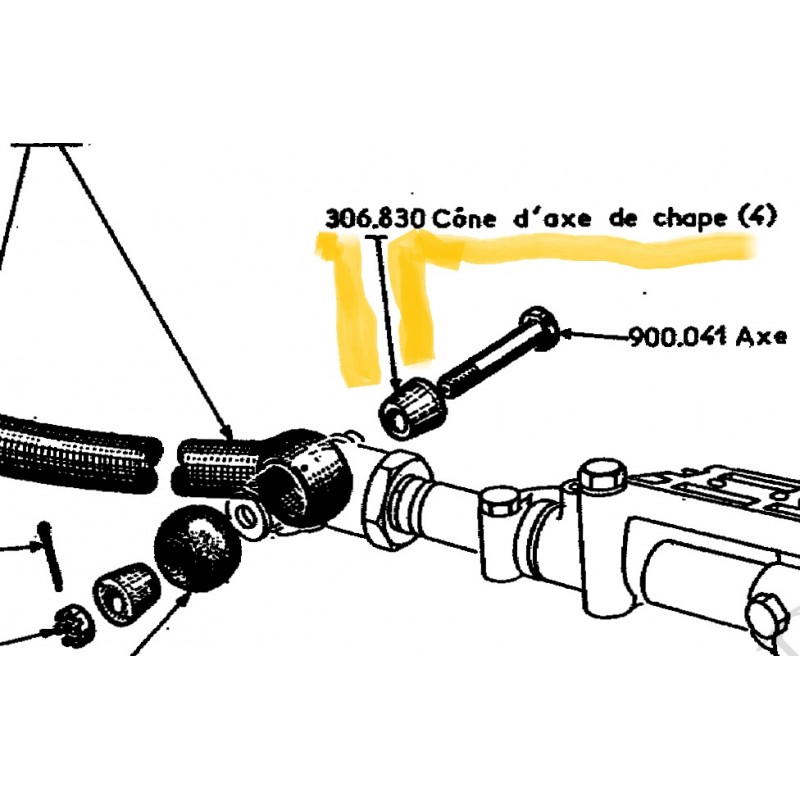 Cône alu de biellette de direction