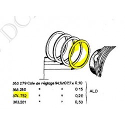 Cale pour cylindre 93x107,7 ép. 0,2