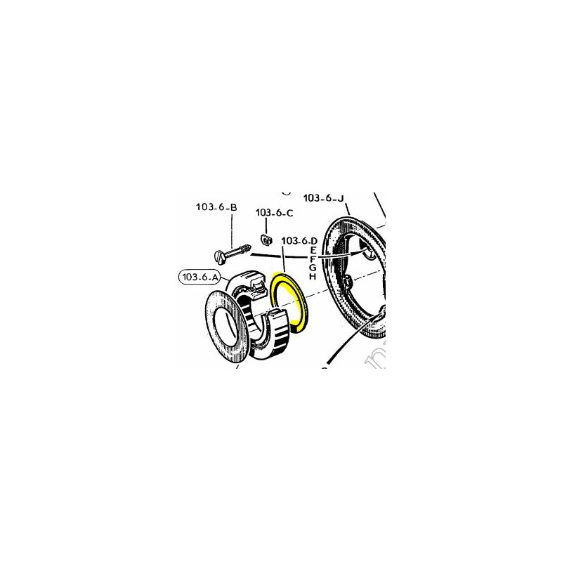 Cale moteur Dyna X 48x59 ép. 0,1 réglage roulement AV Vilb