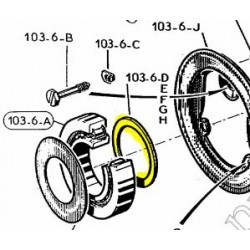 Cale moteur Dyna X 48x59 ép. 0,15 réglage roulement AV Vilb