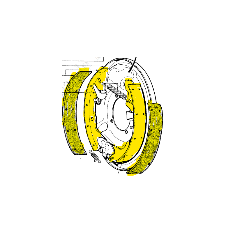 Jeu de mâchoires de frein AR 17/24/Z16  ( échange standard )