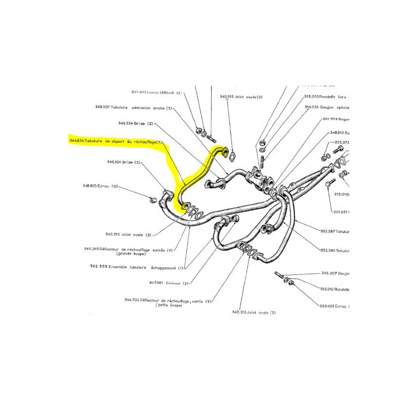 Tube réchauffage Z/17 L1 (droit)